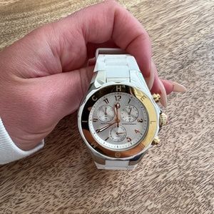 Michele Women's White Tahitian Jelly Bean Watch